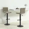 Image de vidaXL Tabourets de bar lot de 2 gris clair velours333731