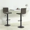 Image de Tabourets de bar lot de 2 gris foncé velours