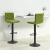 Image de Tabourets de bar lot de 2 vert clair velours