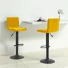 Image de vidaXL Lot de 2 Tabourets de Bar, Chaise de Pub, Siège de Bistrot, Meuble de Salle à Manger Cuisine Salon Maison Intérieur, Jaune Moutarde Velours 333738