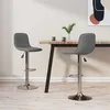 Image de vidaXL Tabourets de bar lot de 2 gris clair tissu333945