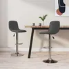 Image de vidaXL Tabourets de bar lot de 2 gris foncé tissu333946