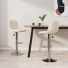 Image de vidaXL Tabourets de bar lot de 2 crème tissu333947