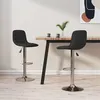 Image de vidaXL Tabourets de bar lot de 2 noir tissu333951