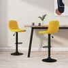 Image de vidaXL Tabourets de bar lot de 2 Jaune Velours333998