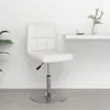 Image de vidaXL Tabouret de bar Blanc Similicuir334169