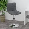 Image de Tabouret de bar pivotant Gris foncé Tissu
