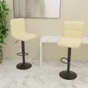 Image de Tabourets de bar lot de 2 crème tissu