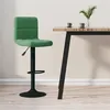 Image de vidaXL Tabouret de bar Vert foncé Velours334297