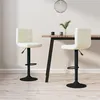 Image de vidaXL Tabourets de bar lot de 2 crème velours334304