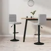 Image de vidaXL Tabourets de bar lot de 2 gris clair velours334305