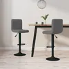 Image de vidaXL Tabourets de bar lot de 2 gris foncé velours334306