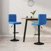 Image de Tabourets de bar lot de 2 bleu velours