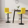 Image de Tabourets de bar lot de 2 jaune moutarde velours