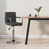 Image de vidaXL Tabouret de bar Gris foncé Tissu334544
