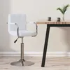 Image de vidaXL Tabouret de bar Blanc Similicuir334563