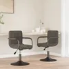 Image de Chaises pivotantes à manger lot de 2 gris foncé velours
