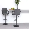 Image de Tabourets de bar lot de 2 gris clair tissu