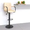 Image de vidaXL Tabouret de bar Crème Velours334647