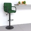 Image de vidaXL Tabouret de Bar Siège de Pub Fauteuil Pivotant de Bar Tabouret de Comptoir Siège de Bistrot Chaise de Pub Maison Intérieur Vert Foncé Velours 334651
