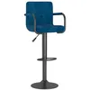 Image de vidaXL Tabouret de bar Bleu Velours