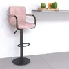 Image de vidaXL Tabouret de Bar Siège de Pub Fauteuil Pivotant de Bar Tabouret de Comptoir Siège de Bistrot Chaise de Pub Maison Intérieur Rose Velours 334653