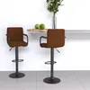Image de vidaXL Tabourets de bar lot de 2 marron velours334657