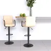 Image de vidaXL Tabourets de bar lot de 2 crème velours334658
