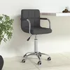 Image de vidaXL Chaise pivotante de bureau Gris foncé Tissu334668