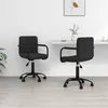 Image de Lot de 2 chaise vidaxl H. 76 cm non pliable en plastique interieur noir