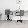 Image de Lot de 2 chaise vidaxl interieur non pliable H. 76 cm en plastique gris