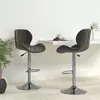Image de Tabourets de bar lot de 2 gris foncé velours