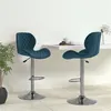 Image de vidaXL Lot de 2 Tabourets de Bar, Chaise de Pub, Siège de Bistrot, Meuble de Salle à Manger Cuisine Salon Maison Intérieur, Bleu Velours 334915