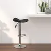 Image de Tabouret de bar Noir Acier chromé et cuir artificiel