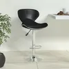Image de vidaXL Tabouret de Bar Siège de Pub Chaise Pivotante de Bar Tabouret de Comptoir Siège de Bistrot Hauteur Réglable Noir Similicuir 335130