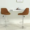 Image de vidaXL Tabourets de bar lot de 2 marron velours335303