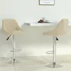 Image de Tabourets de bar lot de 2 crème velours