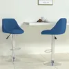 Image de Tabourets de bar lot de 2 bleu velours