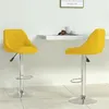 Image de vidaXL Tabourets de bar lot de 2 jaune moutarde velours335312