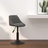 Image de Tabouret de bar Gris foncé Velours
