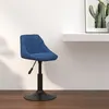 Image de vidaXL Tabouret de bar Bleu Velours335320