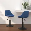 Image de Lot de 2 chaise vidaxl en plastique non pliable interieur H. 62.5 cm bleu