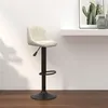 Image de vidaXL Tabouret de bar Crème Velours335337