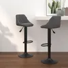 Image de Tabourets de bar lot de 2 gris foncé velours