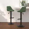 Image de vidaXL Tabourets de bar lot de 2 vert foncé velours335352