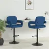 Image de vidaXL Tabourets de bar lot de 2 bleu tissu335621