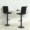 Image de Tabourets de bar lot de 2 noir velours