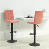 Image de Tabourets de bar lot de 2 rose velours