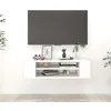 Image de Meuble TV suspendu Blanc 100x30x26,5 cm Bois d'ingénierie