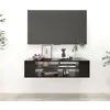 Image de Meuble TV suspendu Noir 100x30x26,5 cm Bois d'ingénierie